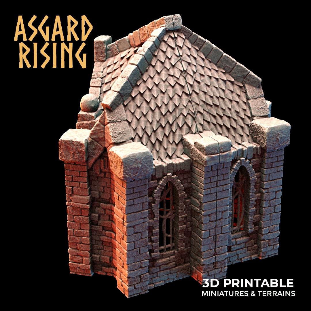 Miniature Cemetery Mausoleum Set, 28mm/32mm Terrain