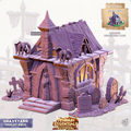 3D Printed Cast n Play Graveyard - Mausoleum Display Piece 28mm 32mm D&D