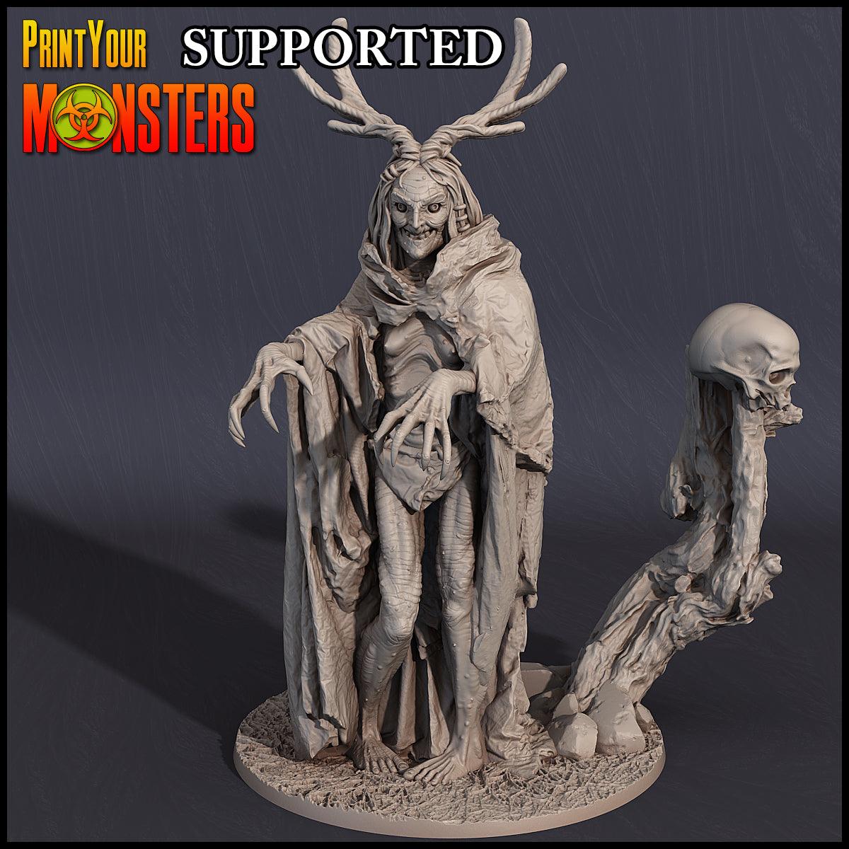 Witches Pack – 7 Witch Miniatures, 28mm/32mm D&D