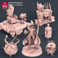 Witch Set – 6 Piece Cottage Scene, 28mm/32mm D&D