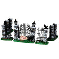 Spooky Iron Gate & Fence, 5 Pieces - Lemax Spooky Town