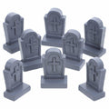 BESTOYARD Halloween Mini Tombstone Decorations 20Pcs Gray Resin 1.06x0.70x0.39in